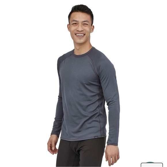 Patagonia Men’s Capilene Mid-Weight Crew in Smolder Blue Size L. NWT